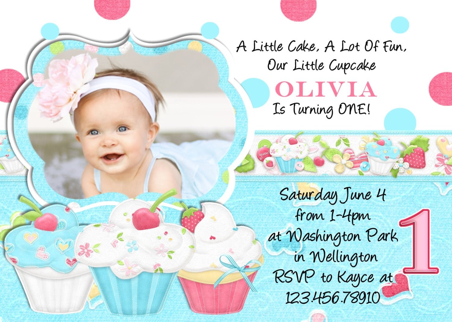 Cupcake Birthday Invitation â Podpedia Invitation